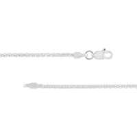 Olas d'Oro 16" Necklace - 10K White Gold 1.65mm Wheat Chain with Lobster Lock