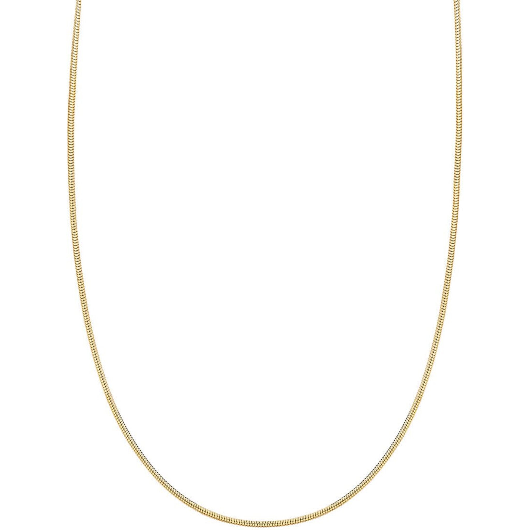 Olas d'Oro 16" Necklace - 10K Yellow Gold 1.4mm Snake Chain with Lobster Lock
