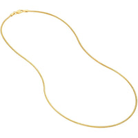 Olas d'Oro 16" Necklace - 10K Yellow Gold 1.4mm Snake Chain with Lobster Lock