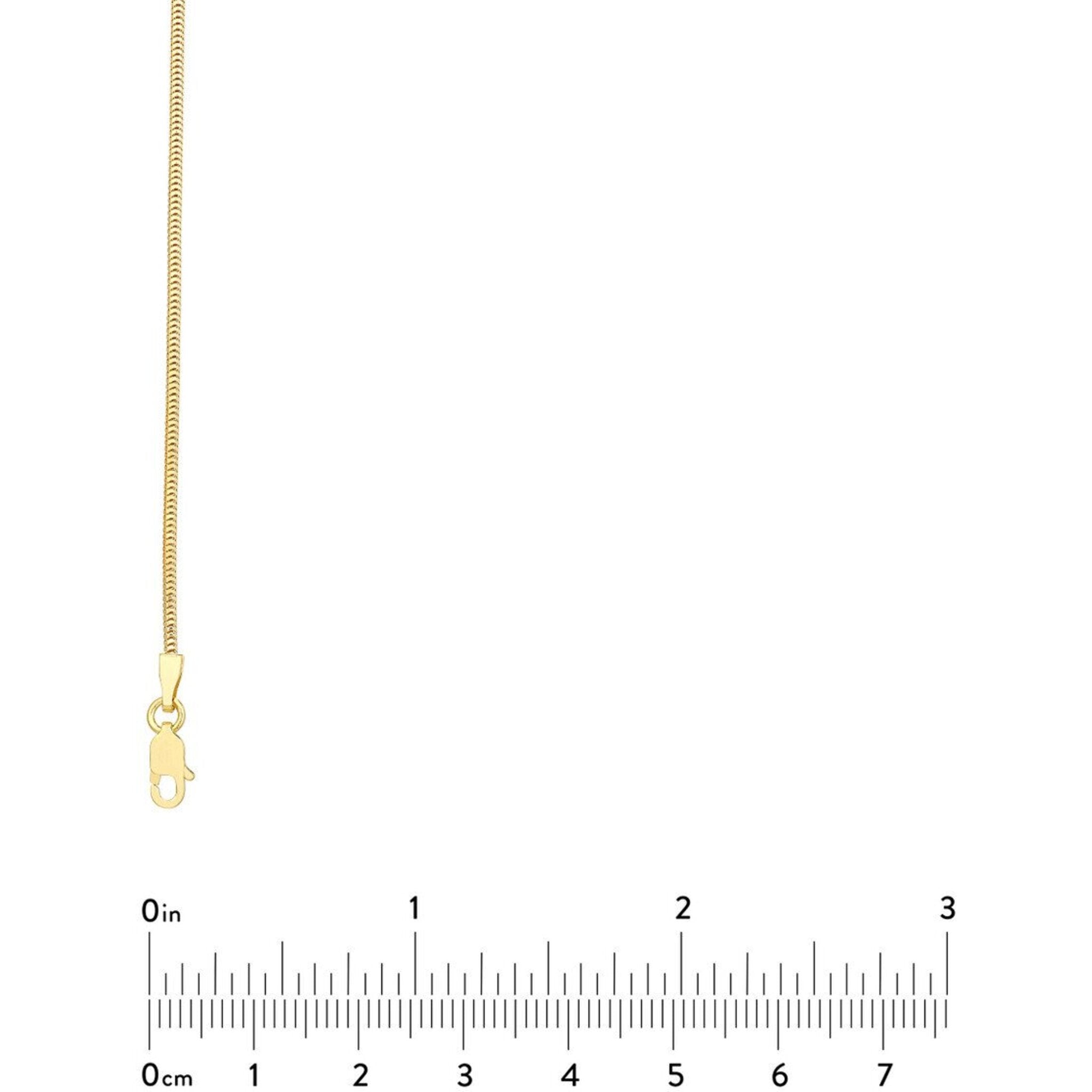 Olas d'Oro 16" Necklace - 10K Yellow Gold 1.4mm Snake Chain with Lobster Lock