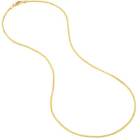 Olas d'Oro 16" Necklace - 10K Yellow Gold 1.65mm Wheat Chain with Lobster Lock