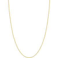Olas d'Oro 16" Necklace - 10K Yellow Gold 1.8mm Diamond Cut Rope Chain with Lobster Lock