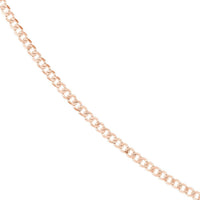Olas d'Oro 16" Necklace - 14K Rose Gold 2.70mm Diamond Cut Open Curb with Lobster Lock