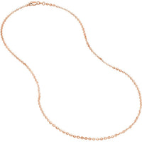 Olas d'Oro 16" Necklace - 14K Rose Gold Brill Cable Chain