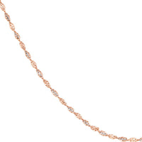 Olas d'Oro 16" Necklace - 14K Rose/White Gold 2.10mm Rose/White Dorica Chain