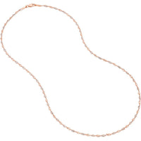 Olas d'Oro 16" Necklace - 14K Rose/White Gold 2.10mm Rose/White Dorica Chain