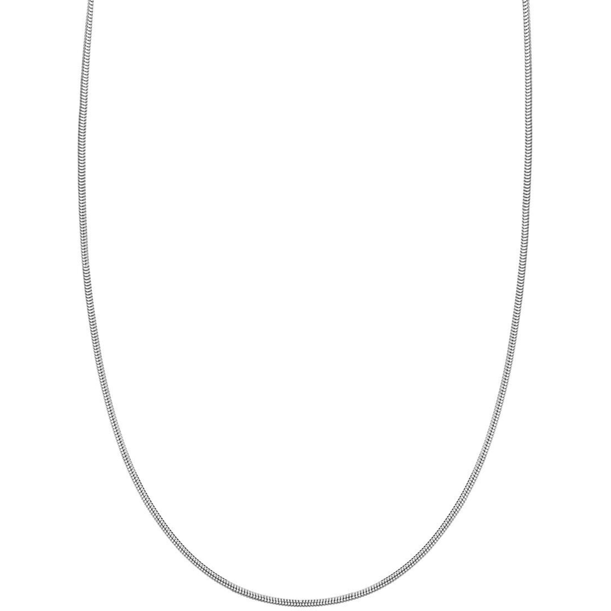 Olas d'Oro 16" Necklace - 14K White Gold 1.4mm Snake Chain with Lobster Lock