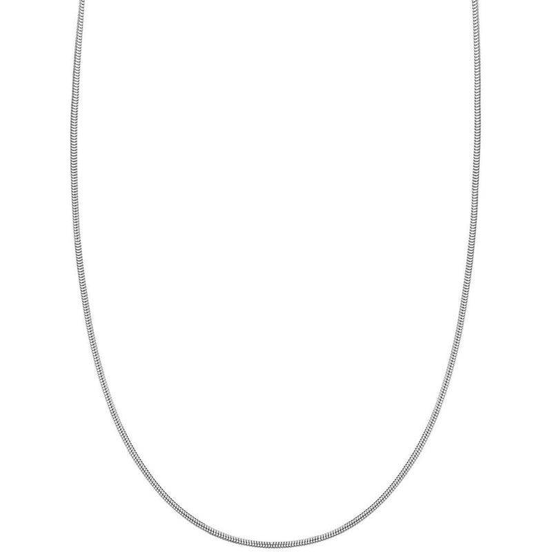 Olas d'Oro 16" Necklace - 14K White Gold 1.4mm Snake Chain with Lobster Lock