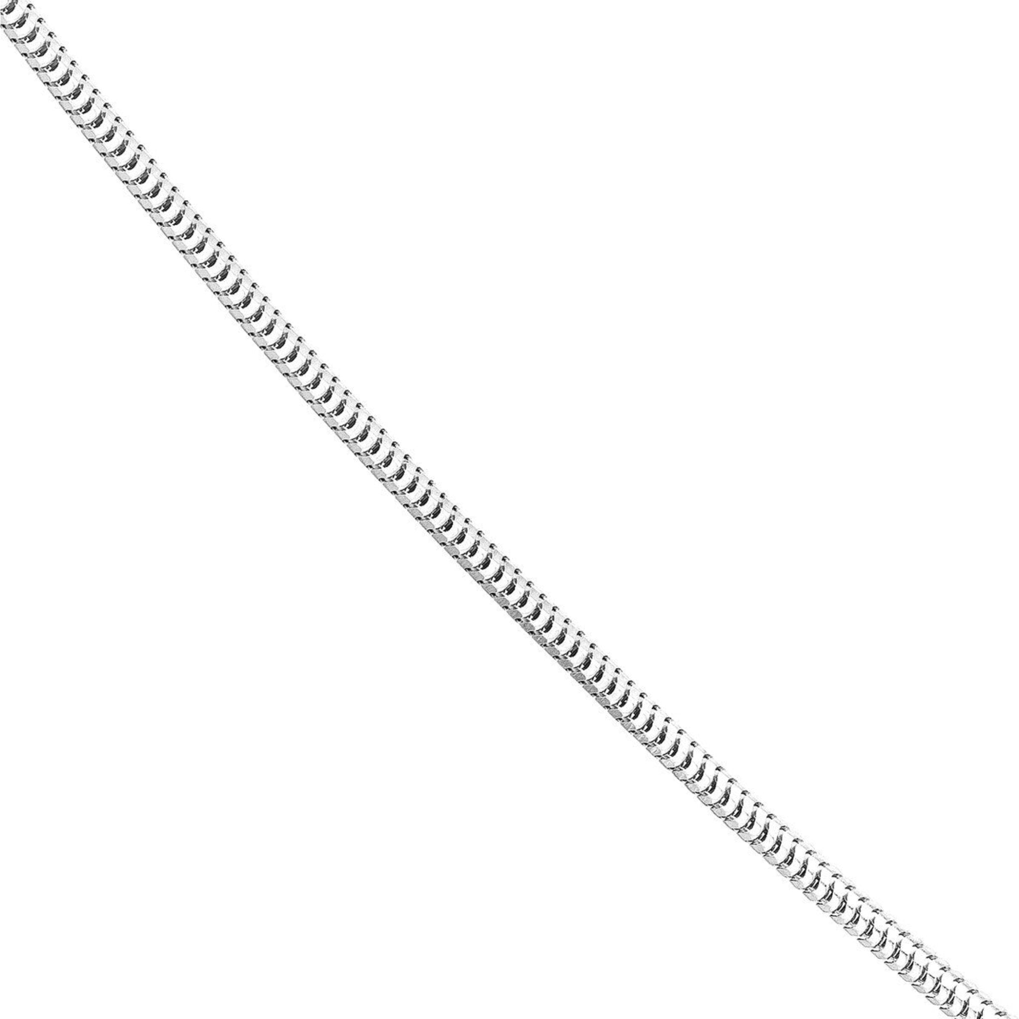 Olas d'Oro 16" Necklace - 14K White Gold 1.4mm Snake Chain with Lobster Lock