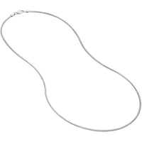 Olas d'Oro 16" Necklace - 14K White Gold 1.4mm Snake Chain with Lobster Lock