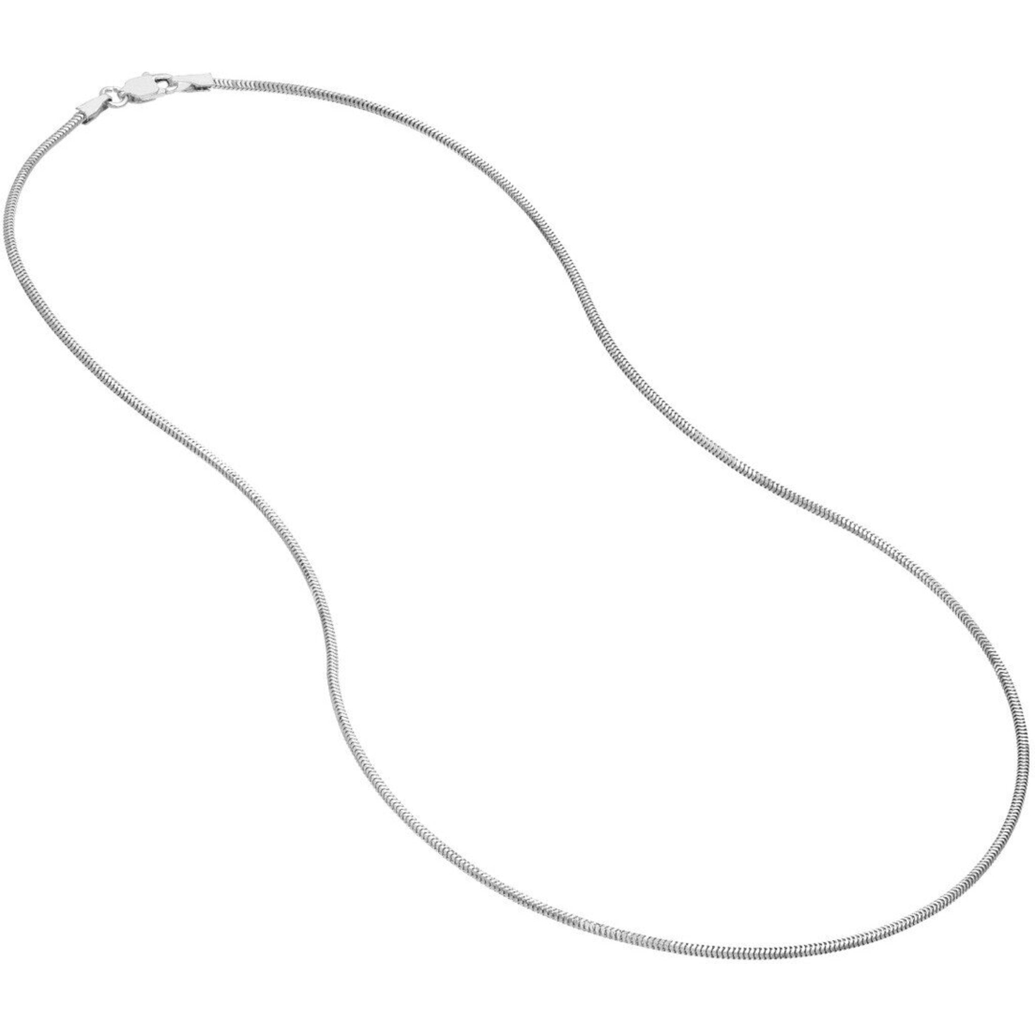 Olas d'Oro 16" Necklace - 14K White Gold 1.4mm Snake Chain with Lobster Lock