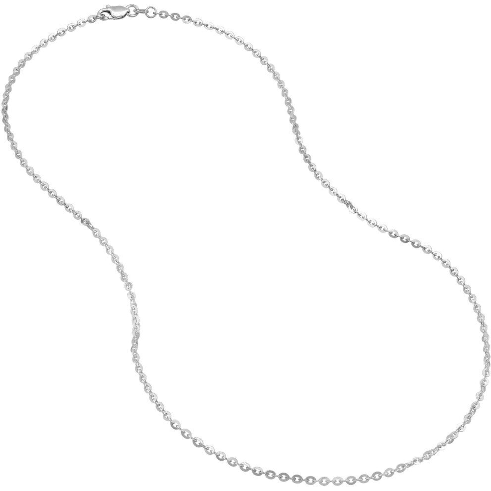 Olas d'Oro 16" Necklace - 14K White Gold Brill Cable Chain