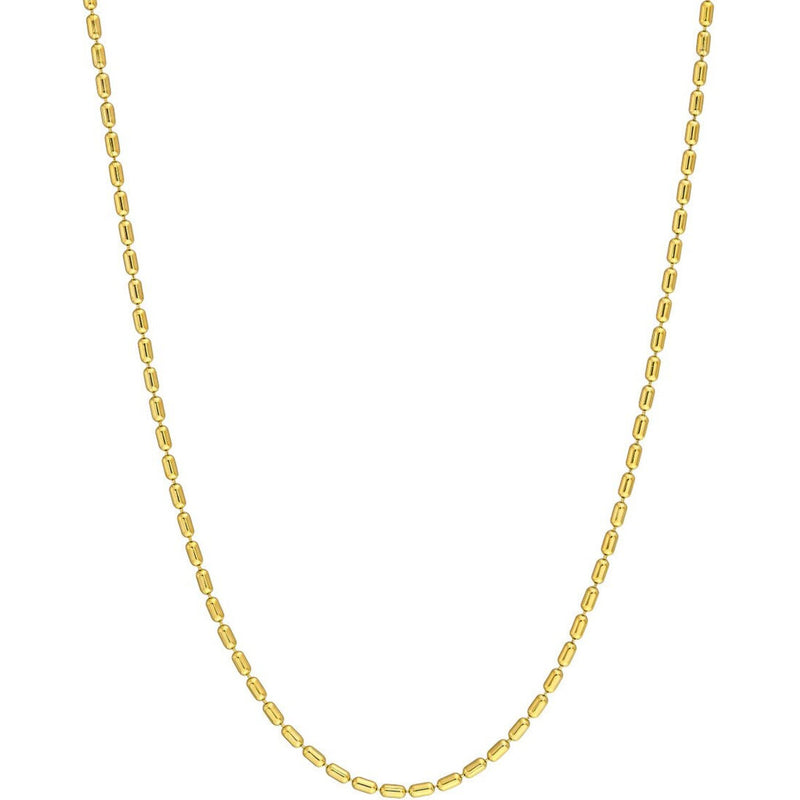 Olas d'Oro 16" Necklace - 14K Yellow Gold 1.50mm Long Bead Chain