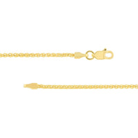 Olas d'Oro 16" Necklace - 14K Yellow Gold 1.65mm Wheat Chain with Lobster Lock