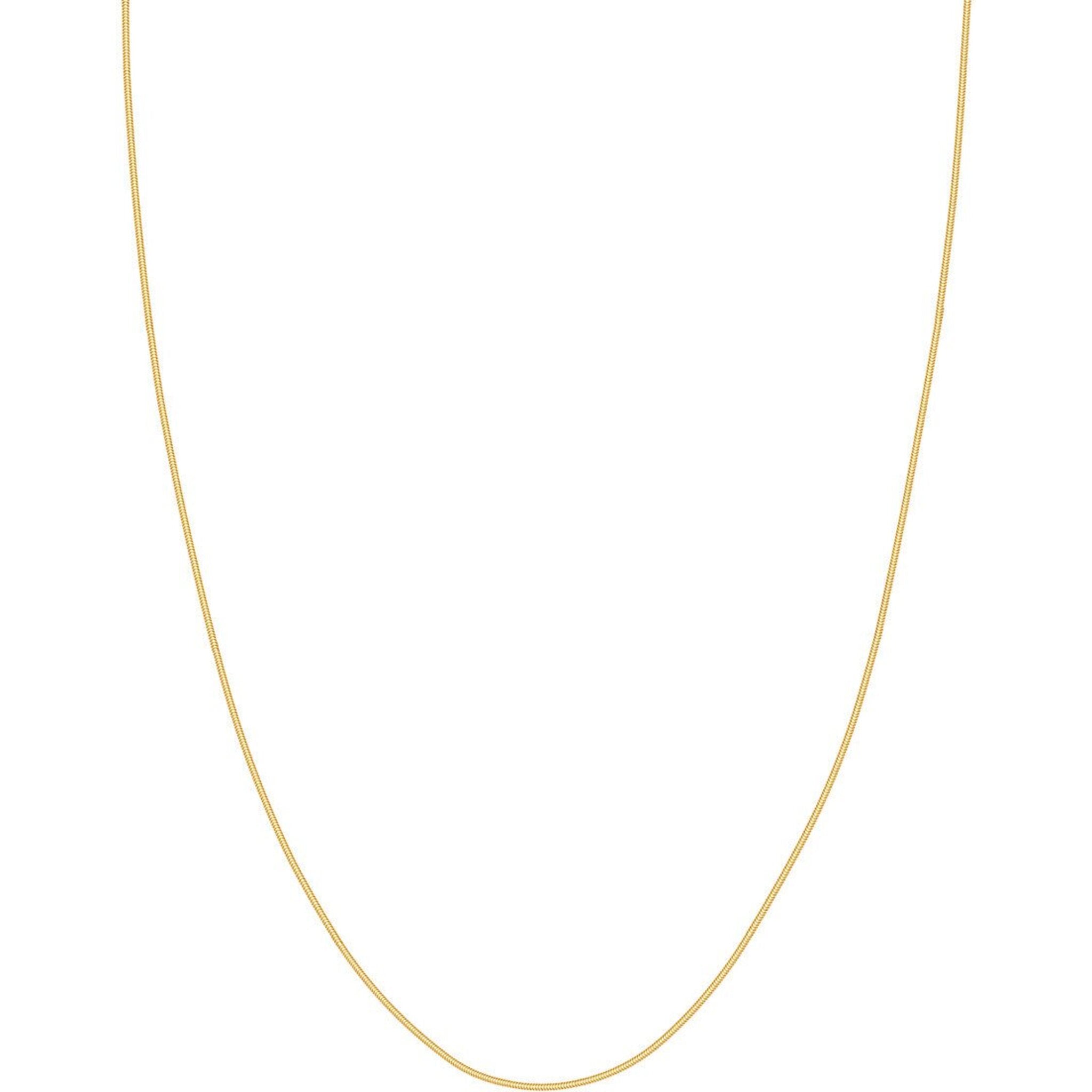 Olas d'Oro 16" Necklace - 14K Yellow Gold 1mm Snake Chain with Lobster Lock