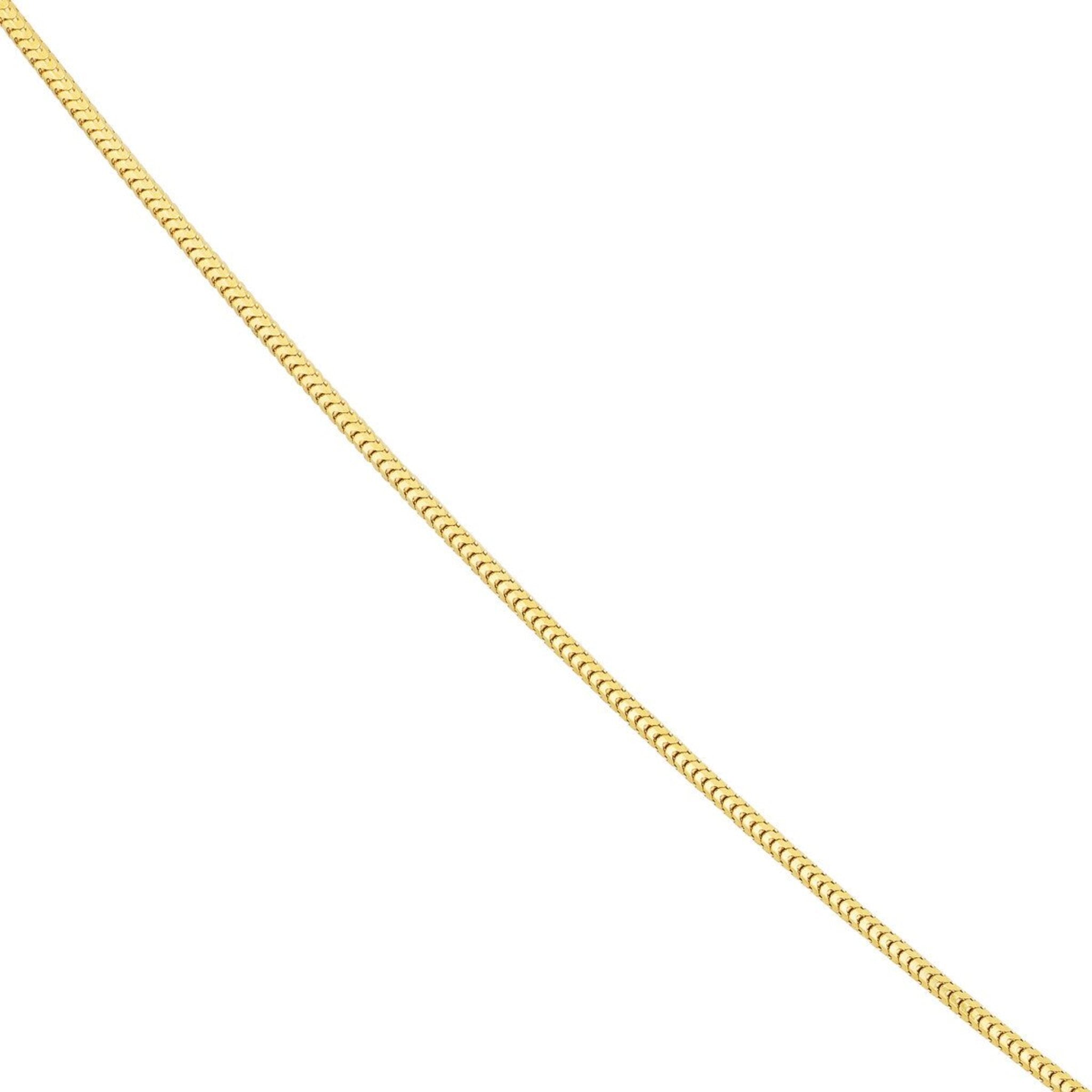 Olas d'Oro 16" Necklace - 14K Yellow Gold 1mm Snake Chain with Lobster Lock