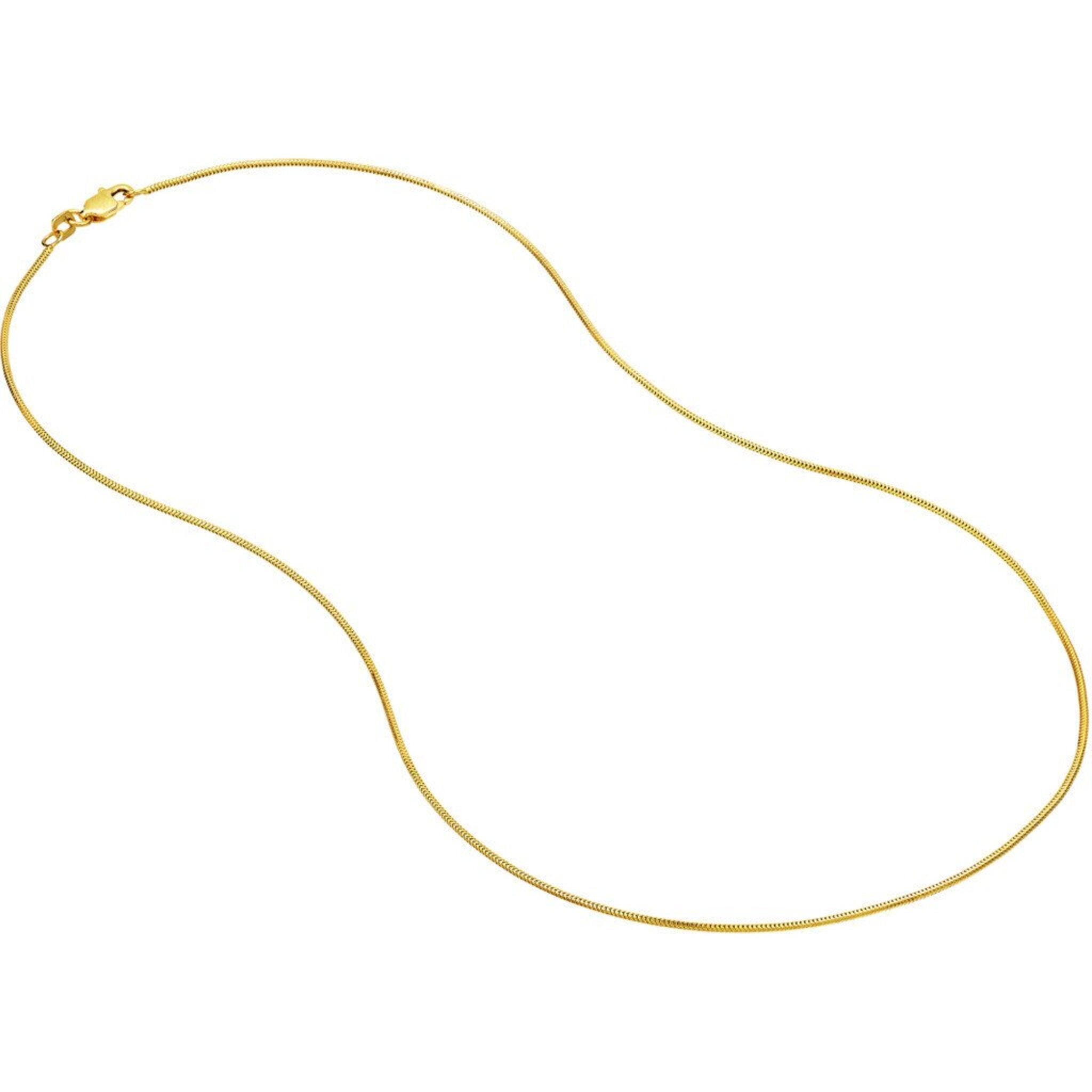 Olas d'Oro 16" Necklace - 14K Yellow Gold 1mm Snake Chain with Lobster Lock