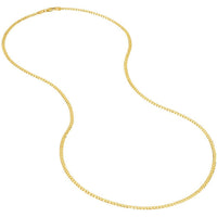 Olas d'Oro 16" Necklace - 14K Yellow Gold 2.70mm Diamond Cut Open Curb with Lobster Lock