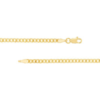 Olas d'Oro 16" Necklace - 14K Yellow Gold 2.70mm Diamond Cut Open Curb with Lobster Lock