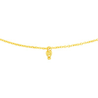 Olas d'Oro 16" Necklace - 14K Yellow Gold Diamond-Cut Bead Drops Adjustable Choker