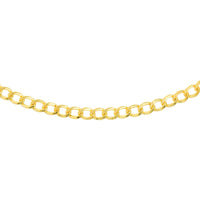 Olas d'Oro 16" Necklace - 14K Yellow Gold Hollow Cuban Curb Chain Adjustable Choker