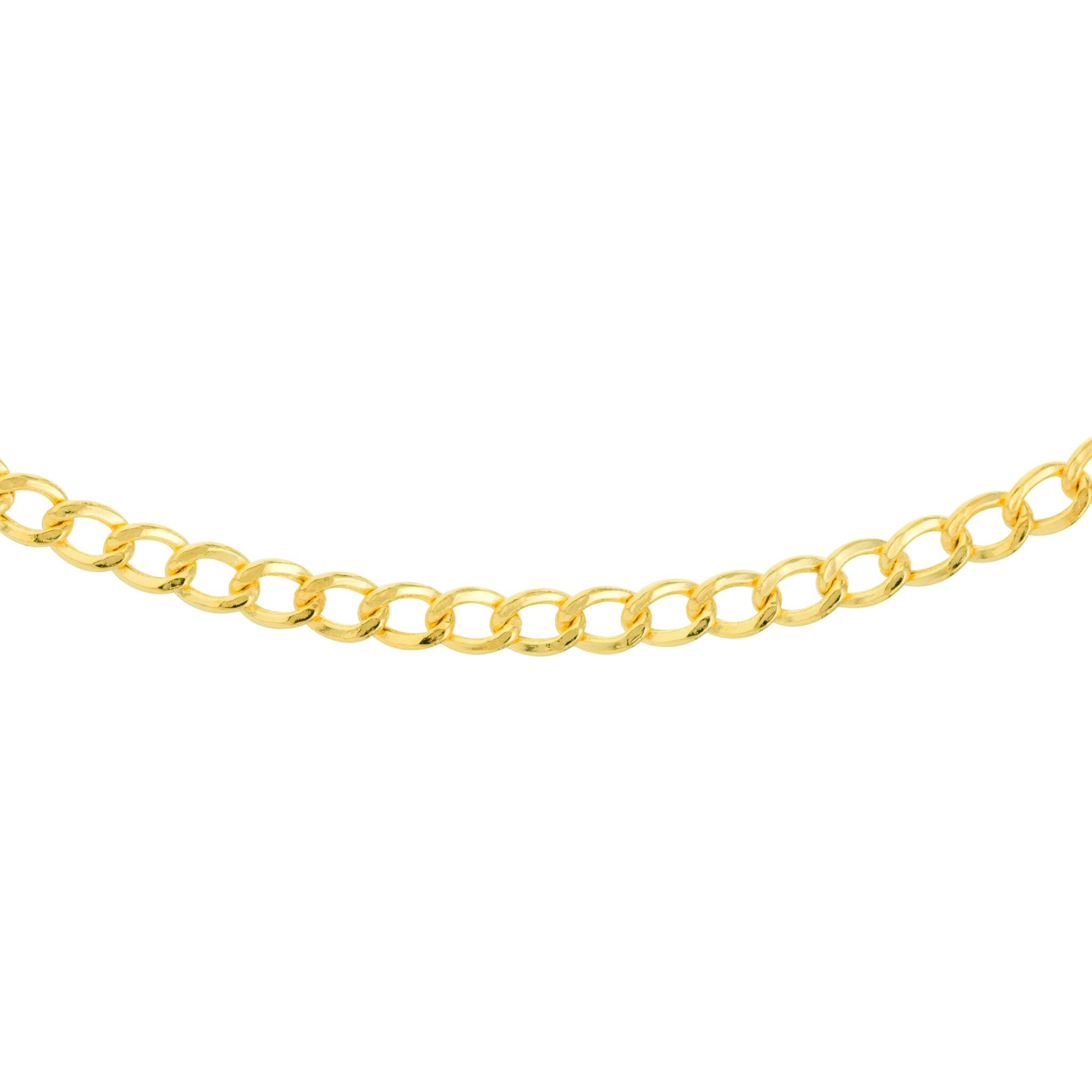 Olas d'Oro 16" Necklace - 14K Yellow Gold Hollow Cuban Curb Chain Adjustable Choker