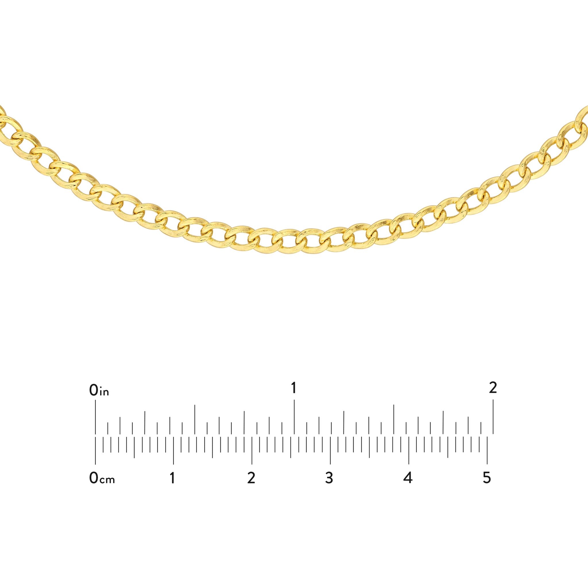 Olas d'Oro 16" Necklace - 14K Yellow Gold Hollow Cuban Curb Chain Adjustable Choker