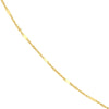 Olas d'Oro 16" Necklace - 14K Yellow Gold Singapore Flat Saturn Chain