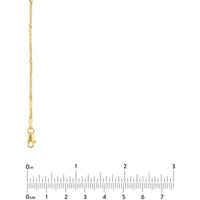 Olas d'Oro 16" Necklace - 14K Yellow Gold Singapore Flat Saturn Chain