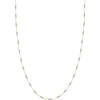 Olas d'Oro 16" Necklace - 14K Yellow/White Gold 0.8mm Two-Tone Designer Twist Chain with Lobster Lock