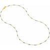 Olas d'Oro 16" Necklace - 14K Yellow/White Gold 0.8mm Two-Tone Designer Twist Chain with Lobster Lock