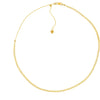 Olas d'Oro 17" Necklace - 14K Yellow Gold Curb Chain Choker