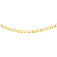 Olas d'Oro 17" Necklace - 14K Yellow Gold Curb Chain Choker