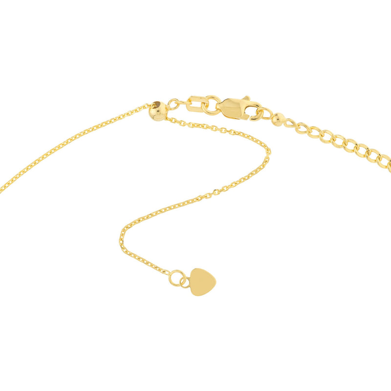 Olas d'Oro 17" Necklace - 14K Yellow Gold Curb Chain Choker