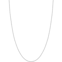 Olas d'Oro 18" Necklace - 10K White Gold 1.8mm Diamond Cut Rope Chain with Lobster Lock