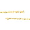 Olas d'Oro 18" Necklace - 10K Yellow Gold 2.3mm Diamond Cut Rope Chain with Lobster Lock