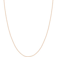 Olas d'Oro 18" Necklace - 14K Rose Gold 1.05mm Wheat Chain with Lobster Lock