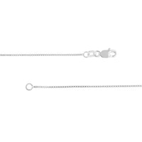 Olas d'Oro 18" Necklace - 14K White Gold 0.73mm Box Chain with Lobster Lock