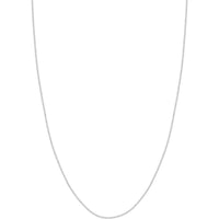 Olas d'Oro 18" Necklace - 14K White Gold 1.65mm Wheat Chain with Lobster Lock