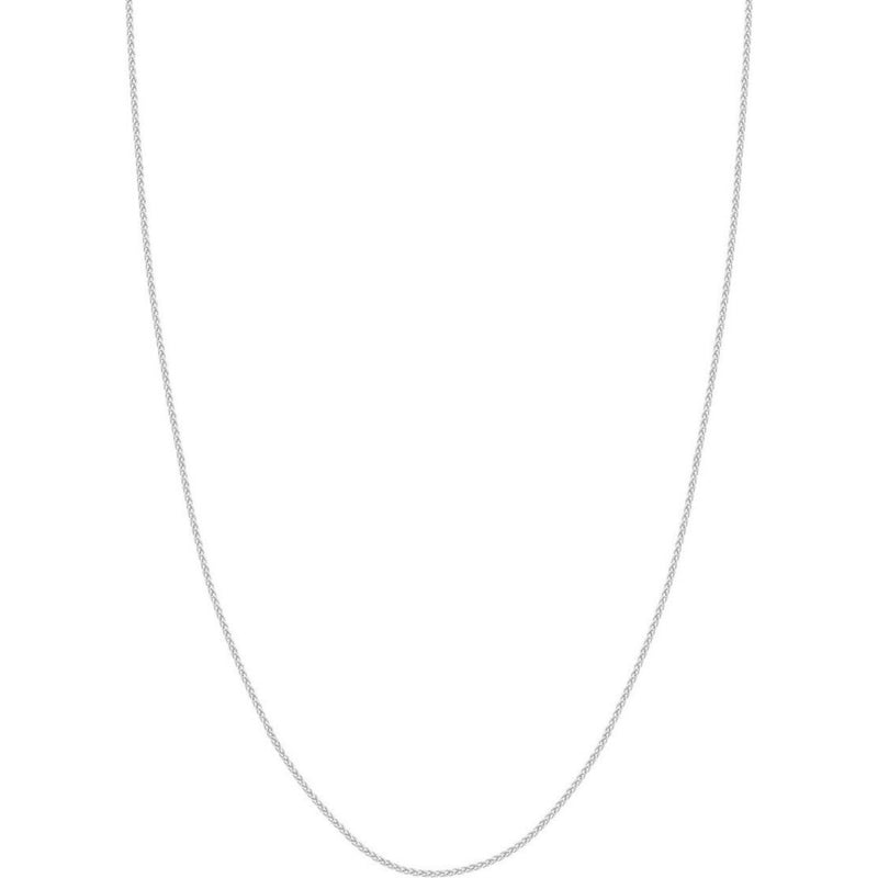 Olas d'Oro 18" Necklace - 14K White Gold 1.65mm Wheat Chain with Lobster Lock