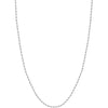 Olas d'Oro 18" Necklace - 14K White Gold 2.3mm Diamond Cut Rope Chain with Lobster Lock