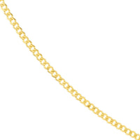 Olas d'Oro 18" Necklace - 14K Yellow Gold 2.70mm Diamond Cut Open Curb with Lobster Lock