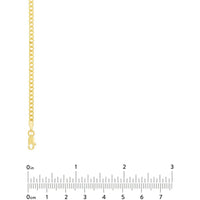 Olas d'Oro 18" Necklace - 14K Yellow Gold 2.70mm Diamond Cut Open Curb with Lobster Lock