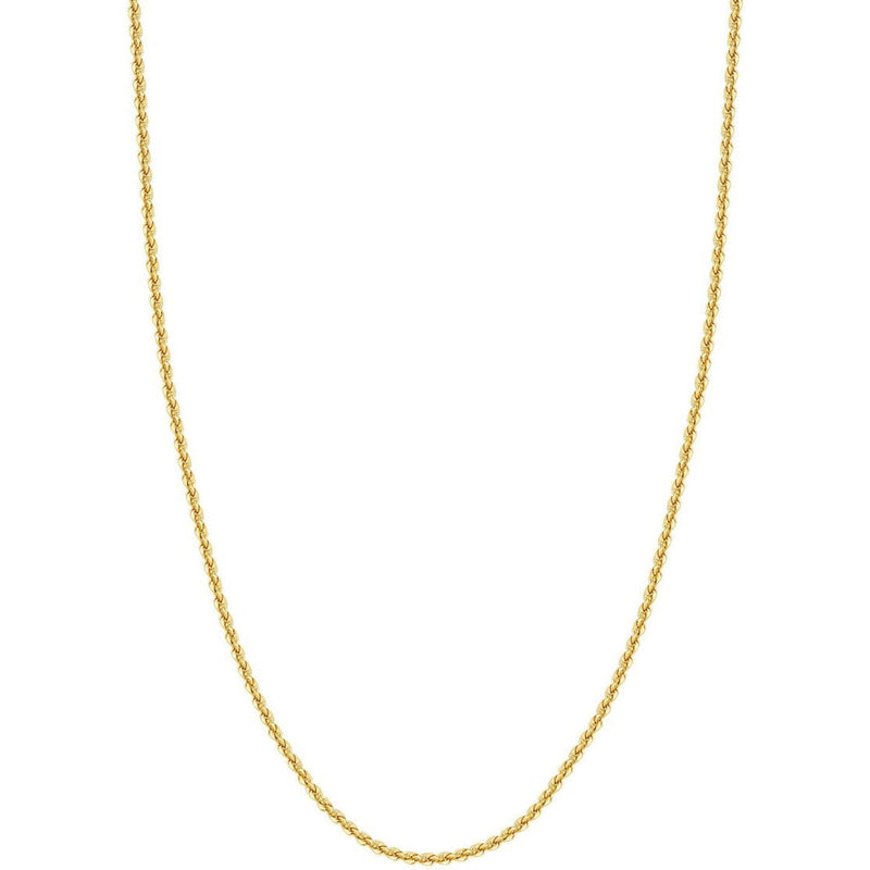 Olas d'Oro 18" Necklace - 14K Yellow Gold 2.9mm Light Rope Chain with Lobster Lock