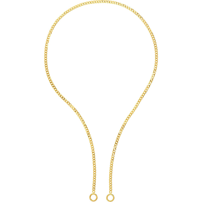 Olas d'Oro 18" Necklace - 14K Yellow Gold 2.7mm Curb Split Chain