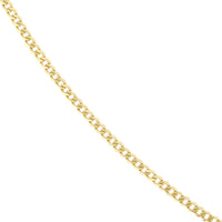 Olas d'Oro 18" Necklace - 14K Yellow Gold 2.7mm Curb Split Chain