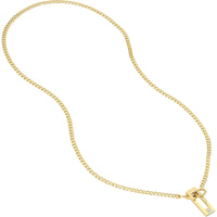 Olas d'Oro 18" Necklace - 14K Yellow Gold 2.7mm Curb Split Chain