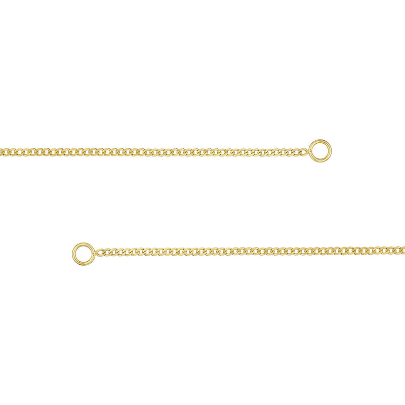 Olas d'Oro 18" Necklace - 14K Yellow Gold 2.7mm Curb Split Chain