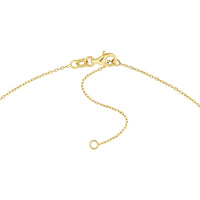 Olas d'Oro 18" Necklace - 14K Yellow Gold Diamond Gothic 'A' Necklace