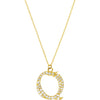 Olas d'Oro 18" Necklace - 14K Yellow Gold Diamond Gothic 'Q' Necklace